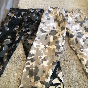 2 Adidas Gray and Black Sweatpants